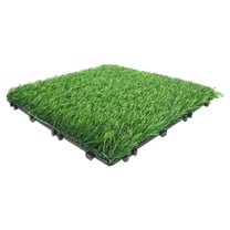 NICEXMAS Interlocking Grass Tiles Green 1Set 11.8x11.8x1.2in