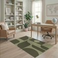 thumbnail image 2 of ODIKA 4'x6' Washable Area Rug Olive and Sage Geometric Design Bold Retro Shapes with Modern Flair for Dorm Room, Small Living Stain Resistant Low Profile, Easy Care, 2 of 7