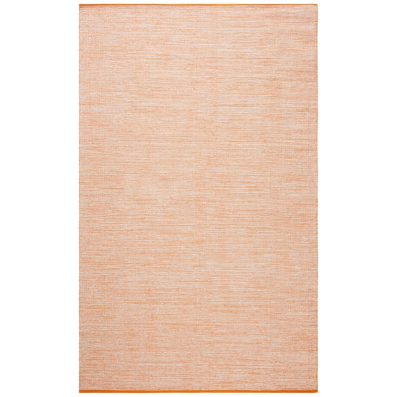 SAFAVIEH Montauk Bernadine Solid Braided Cotton Area Rug, Orange, 6' x 9'