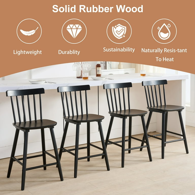 Wooden Stools Windsor Style Counter Height Stools Sunset Trading