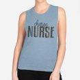 thumbnail image 2 of Charge Nurse Leopard Print Women's Muscle Tank X-Small Stonewash Denim, 2 of 5
