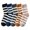 F, variant on Womens 5 Pair Fleece Blend Mid Calf Socks Fair Isle Dog Pattern Winter Knit Crew Socks Breathable Warm Slouch Socks