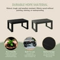 thumbnail image 6 of WestinTrends Montara Modern Outdoor HDPE Rectangle Patio Coffee Table, Black, 6 of 16