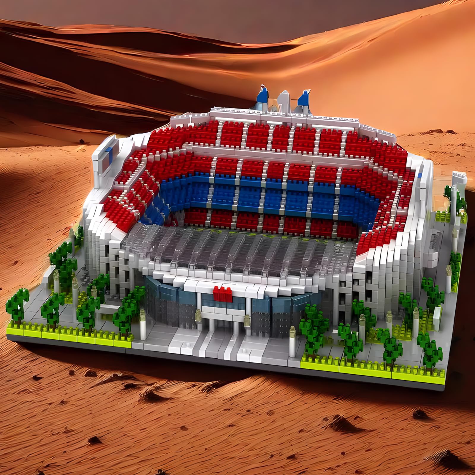 Barcelona Style Soccer Stadium Building Blocks Sets Toys Football Architecture Model Kits Gifts for Adults Kids Boys 3500+Pieces