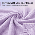 thumbnail image 3 of Continental Bedding Soft Lightweight Plush Microfleece Blanket for Couch, Sofa & Bed, Cozy Warm All-Season Throw, Lavender 50x70, 3 of 7