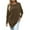 Coffee, variant on Annhoo Fall Tops for Women Trendy Irregular Hem Long Sleeve Crewneck Tunics Ladies Vacation Lounge Shirts