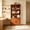 Dark Oak, variant on AUU 70.86" Tall Freestanding Display Cabinet with 5 Tiers & Barn Doors – Adjustable Shelves, MDF Wood Bookshelf Storage Unit for Living Room, Bedroom, Kitchen, Pantry, or Bar Area