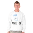 thumbnail image 4 of Cute Matching Set Couples Kawaii Unisex Plus Fleece Graphic Sweatshirt Brisco Brands 2X, 4 of 6
