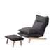 thumbnail image 2 of Sillón reclinable con reposapiés, silla de ocio, asientos en el suelo, sofá perezoso ajustable, sillón con otomana para balcón, dormitorio, Tatami Gris, 2 of 8