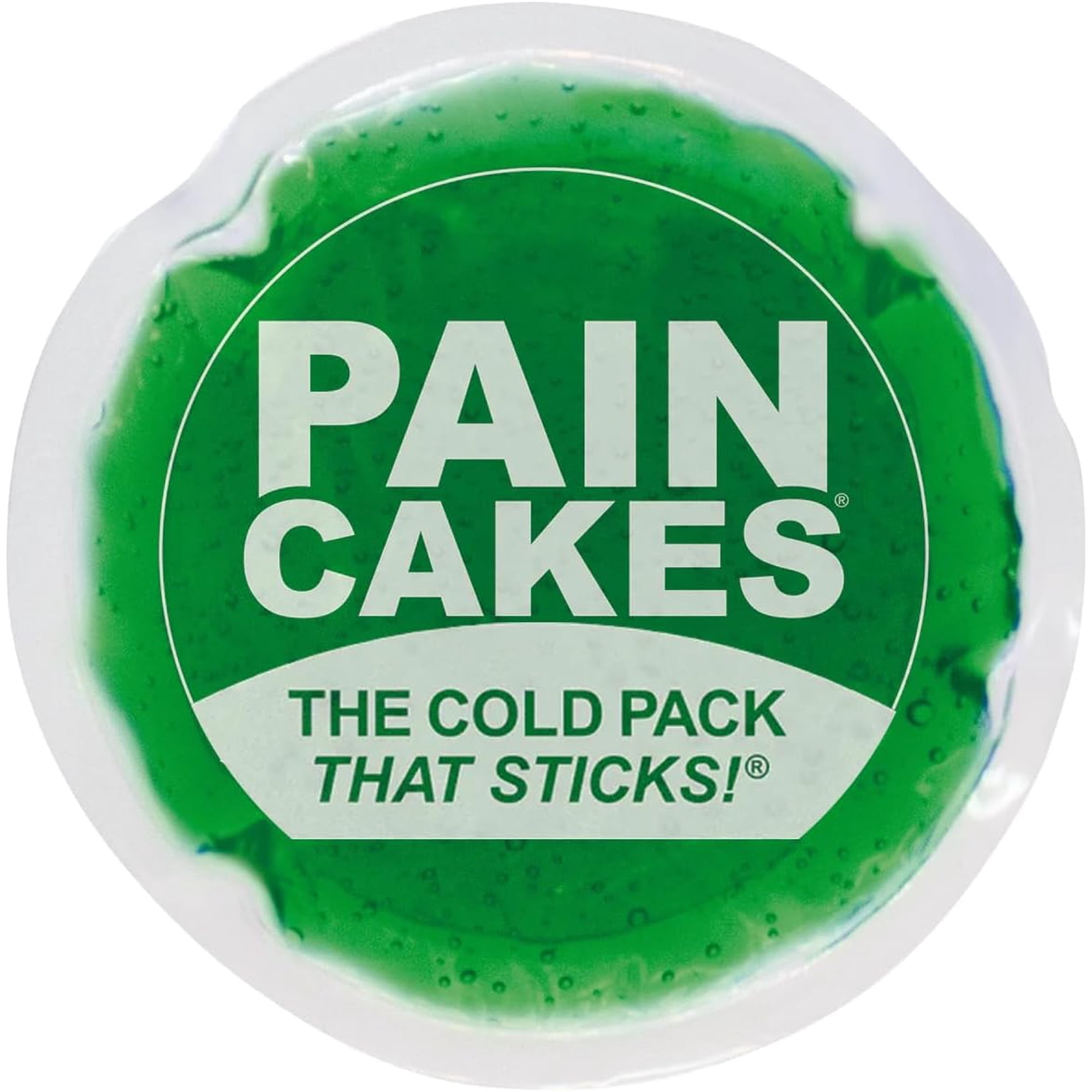 PAINCAKES® 5" Large Cold Pack, Reusable and Sticks to Body, Ice Pack for Cold Therapy and Muscle Pain, Green