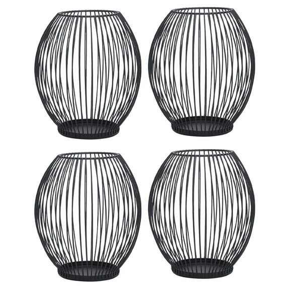 Raindrops 4 Pcs Wire Candle Holders Tealight Stand Home Centerpieces Tea Light Holders