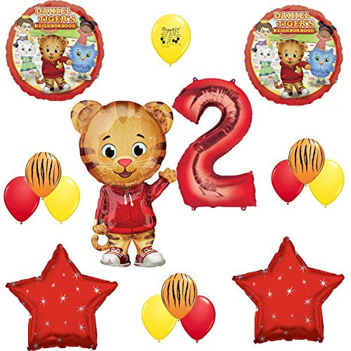 Mayflower Products Daniel Tiger Neighborhood 2nd Birthday Party Supplies and 8 Guest 53pc Balloon Decoration Kit