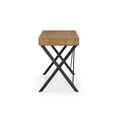 thumbnail image 3 of Elian Rectangular X-Leg MDF Desk with a Drawer, Natural/Black, 3 of 8