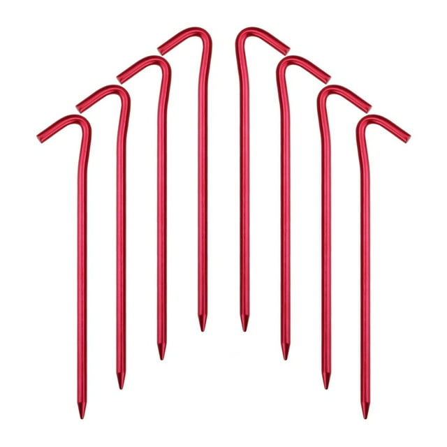 Estacas para Tienda Hikemax de Aluminio 7075, 7 cm, Paquete de 20 con Funda