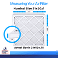 thumbnail image 2 of Filter King 21x50x1 Air Filter | 4-PACK | MERV 8 HVAC Pleated A/C Furnace Filters | MADE IN USA | Actual Size: 21 x 50 x .75", 2 of 5