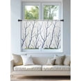 thumbnail image 4 of Sheer Curtains 45 Inch Length, Navy Blue Branches Semi Sheer Curtains Light Filtering Window Treatment, Modern Abstract Art Forest Silhouettes Privacy Voile Drapes for Living Room Bedroom 52x45 Inch, 4 of 7