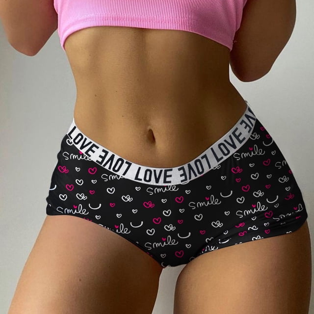 WILLBEST Calzon Menstrual Para Niña 1 Piezas De Las Mujeres De Impresión Sexy Lencería De Cintura Baja Bragas Ropa Interior