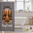 thumbnail image 3 of Manfei Adventure Campfire Shower Curtain 72Wx72L,Happy Camping Bathroom Curtain,Grey Orange, 3 of 6