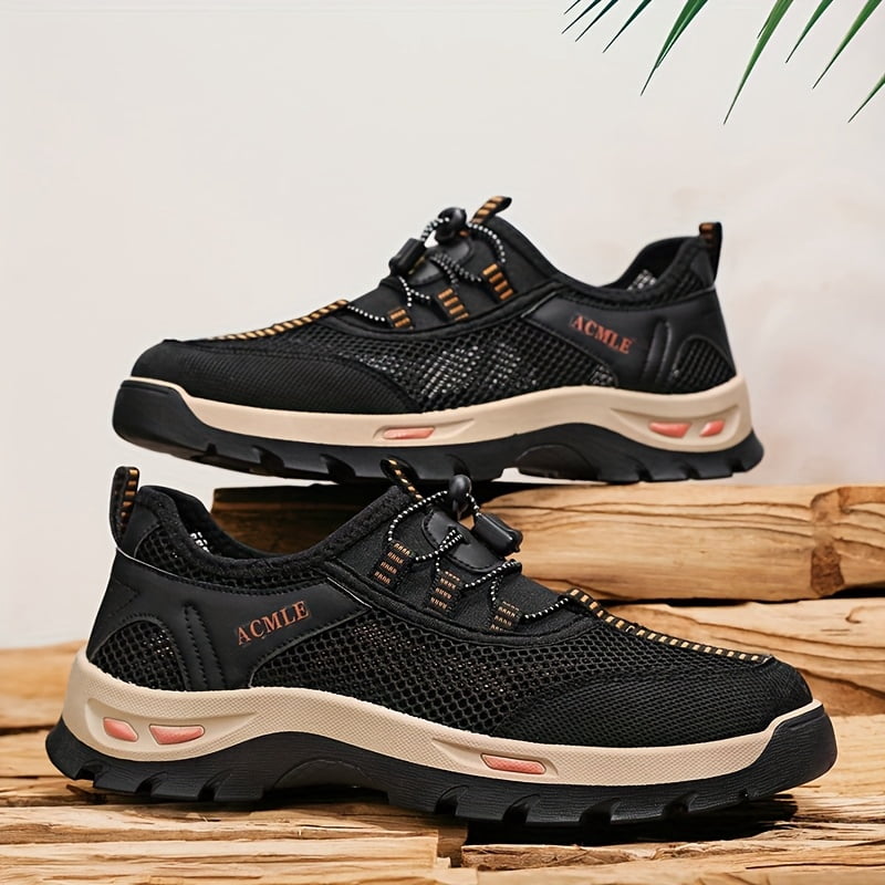Men'S Summer Low-Top Sneakers - with Branding, Casual Slip-On Style, Comfortable Walking Shoes Breathable Mesh Hiking & Outdoor Shoes |Breathable Footwear|Slipon Sneakers
