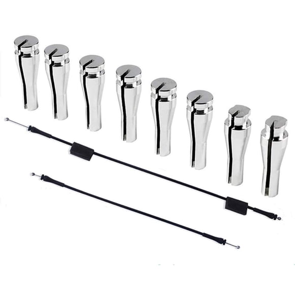 TUIJODAIX 8 Ends Door Cable Repair Kit Compatible with Ford F-Series E-Series Ranger Expedition Excursion Navigator Latch Lock Handle Billet Aluminum + FordCargo Door Latch Release Cable