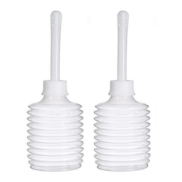 Botella aplicadora de ducha de Enema con bombilla, limpiador Anal transparente desechable de 180ml para mujeres, uso limpio, 2 uds.