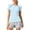 Light Blue, variant on Going Out Tops for Women Short Sleeve Breathable Athletic Running Yoga Gym Petite Tops for Women,Light Blue,L