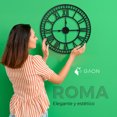 thumbnail image 2 of Reloj de Pared Grande Decorativo Vintage Elegante de Acero Inoxidable Roma Gaon, 2 of 8