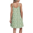 thumbnail image 4 of DreamFish Women's Sleeveless Nightgown Pleated Sleep Dress with Pockets Soft Scoop Neck Sleepwear Sizes M-3XL, 4 of 5
