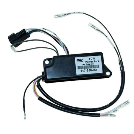 Power Pack CDI Module 3-Cylinder Ignition Compatible with 1999-2002 Yamaha 25HP 30HP 2-Stroke Outboard Marine Engine 2.373 Bore H2 Version 6J8-85540-H2-00 6J885540-H2-00
