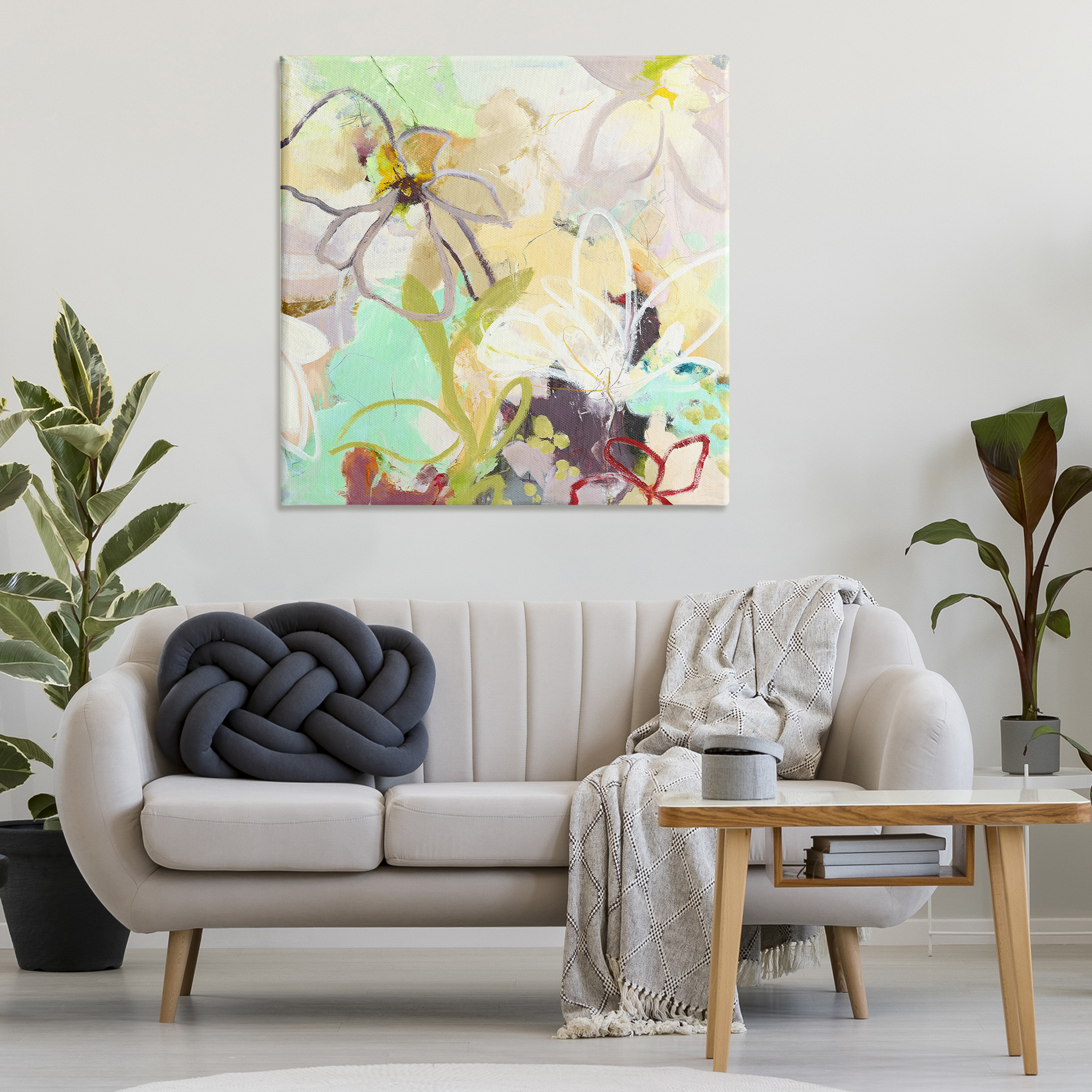 Last Days Of Spring Abstract Canvas Wall Art, design by Design Fabrikken