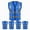 Blue, variant on Toptie 5 Packs White Safety Vest, Incident Command Vest with 5 Pockets and High Visibility 2" Reflective Strips-Blue-2XL
