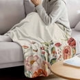 thumbnail image 3 of Spring Floral Blanket Soft Cozy Warm Throw Blanket for Couch, Plush Fuzzy Flannel Fleece Blankets for Sofa, Summer Botanical Watercolor Blooming Rustic Bed Blankets Lightweight Gifts for Men, 30"x40", 3 of 9
