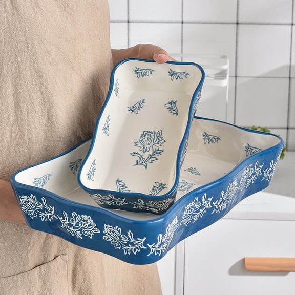 Baking Dish Casserole Dish 13x9 Lasagna Pan Bakeware Sets Ceramic Baking Dish Blue