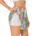 thumbnail image 1 of Balery Colorful Easter eggs Pantalones cortos deportivos para mujer con forro y dos bolsillos, elásticos, para entrenamiento, gimnasio, yoga-Medium, 1 of 7