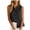 01-Black, variant on Womens Sleeveless Button Down Shirt Collared Cotton Linen Blouse Casual Office Shirts Basic Tank Top (Black, M)
