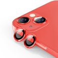 thumbnail image 1 of For iPhone 14 6.1 inch/14 Plus 1 Set Camera Lens HD Tempered Glass Alloy Ring Film, 1 of 5