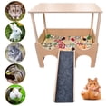 thumbnail image 6 of Qiyester Guinea Pig Castle Wooden Hamster House Animal  Hideout Habitat with Stairs for Chinchilla Hedgehog Rabbit Bunny, 6 of 10