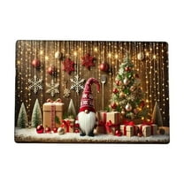 geerera Christmas Door Mat, 16x24 Inch Absorbent Non-Slip Entrance Mat, Holiday Themed Indoor Outdoor Rug for Front Door, Kitchen