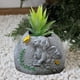 thumbnail image 4 of Jardinera conmemorativa para perros | Maceta de simulación de resina | Tributo decorativo gris para mascotas | Jardín interior exterior Uso doméstico | 15.5x12.5x12cm | Urna de recuerdo única | 1, 4 of 6