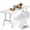 White, variant on Dextrus 8FT Folding Table, Heavy Duty Plastic Portable Table with Built-in Carry Handle, Ideal for Camping, Picnic, Party, Banquet, Indoor Outdoor Use, Black