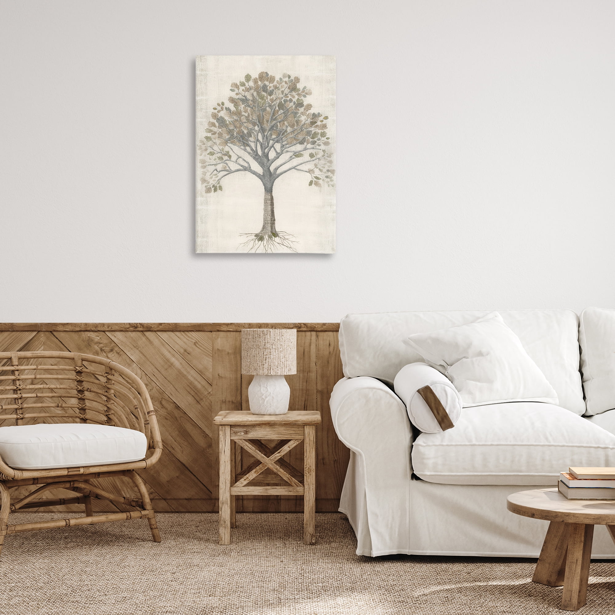 Stupell Industries Wise Tree Impression Botanical & Floral Drawing Gallery Wrapped Canvas Art Print Wall Art, 20 x 30