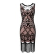 thumbnail image 6 of PrettyGuide Women's Flapper Dresses 1920s Sequin Long Fringe Art Deco 20s Great Gatsby Dress, 6 of 7