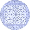 thumbnail image 1 of Ahgly Company Indoor Round Persian Blue Traditional Area Rugs, 6' Round, 1 of 4
