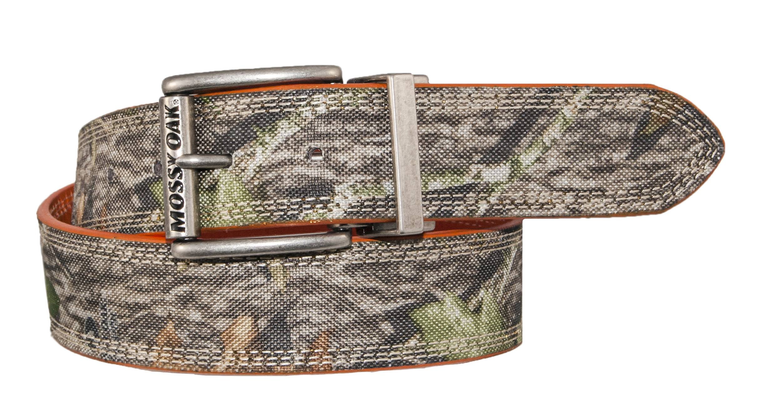 Mossy Oak  Men's Size 44 Reversible Leather Belt  Camo-Brown 