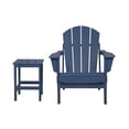 thumbnail image 2 of Adirondack Chair with Square Side Table Included for Outdoor Patio Garden Porch Seating, Navy Blue, 2 of 6