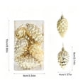 thumbnail image 3 of Christmas Pinecone Ornaments, 8 Pack Painted Plastic Hanging Pendants, Boxed Tree Decor, for Holiday Party, Xmas Tree Decor, 3 of 6
