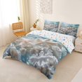 thumbnail image 2 of spefrowx 3D Underwater White Jellyfish Bedding for Teens, Pale Aqua Sculpted Spotted Starfish Coral Duvet Cover Full, Stars Reversible, 3-Piece, 1 Duvet Cover and 2 Pillowcases, 2 of 5