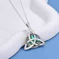 thumbnail image 2 of CACA LADY Celtic Knot Necklace for Women 925 Sterling Silver Irish Natural Abalone Shell Celtic Necklace for Women Celtic Pendant Jewelry Birthday Valentine Gifts, 2 of 6