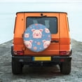 thumbnail image 4 of Haiem Spare Tire Cover , Wheel Cover with Cute Pig Flowers printed, Camper Spare Tire Cover Fit for Jeep Wrangler Rv SUV Truck Travel Trailer-14 inch, 4 of 8