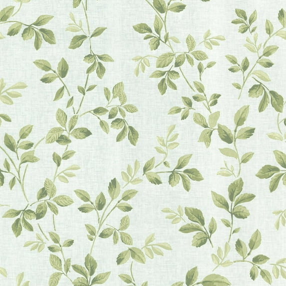 Beacon House by Brewster 344-68727 Claremont Cleo Blue Dog Rose Leaf Trail Wallpaper